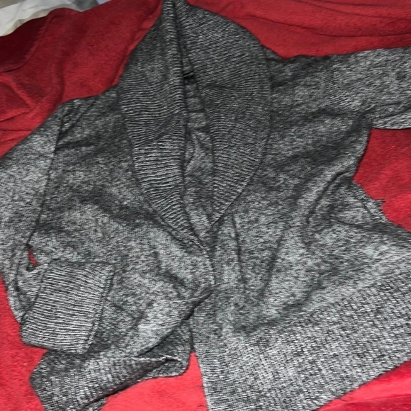 Banana Republic charcoal grey knit open  cardigan Sz XS - Picture 4 of 15